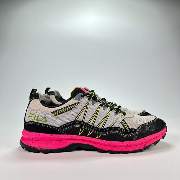 Fila Evergrand TR 21.5 Gray Black Trail Running Shoes 5JM00234-059 Womens Size 9 - Picture 1 of 10